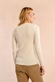 Ivory Twist Hole Sweater Top
