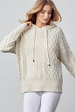 Oversized Oatmeal Knit Hoodie Sweater