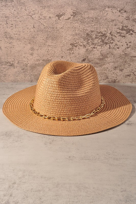 Beachy Gold Chain Link Hat