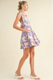 Lilac Pattern Rick Rack Trim Dress