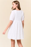 Ivory Puff Sleeve Dress