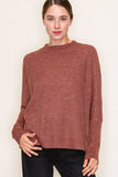 Rust Soft Dolman Sleeve Sweater