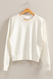 Ivory Crew Neck Side Seam Top