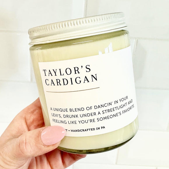 Taylor's Cardigan Soy Wax Candle: Standard