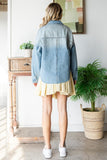 Rhinestone Denim Shacket