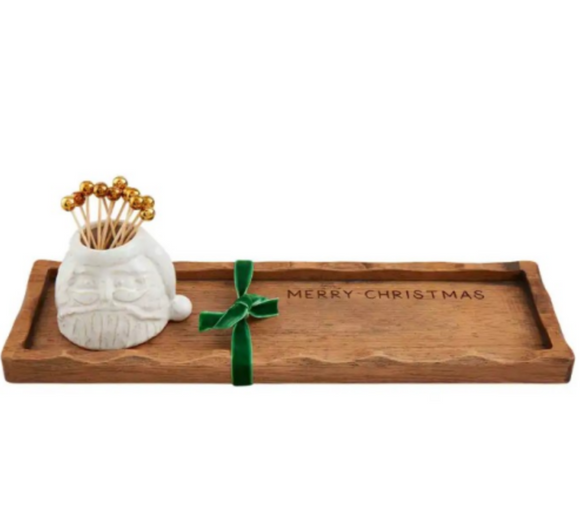 White Christmas Toothpick Tray