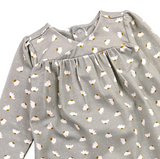 Petite Floral Grey Baby Onesie