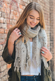 Feather Ivory Knit Scarf