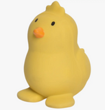 Chick Natural Organic Rubber Teether, Rattle & Bath Toy