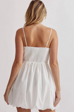 White Bubble Skirt Dress