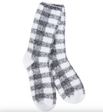 Black Check Knit Pickin' Socks