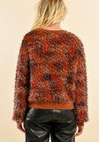 Wine Textured Multi Knit Sweater