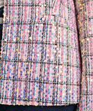 Pink Plaid Sequin Blazer