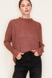 Rust Soft Dolman Sleeve Sweater