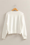 Ivory Crew Neck Side Seam Top