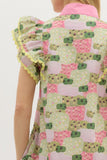 Pink & Green Yellow Ric Rac Dress