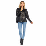 Salem Black Leather Shacket - Vegan