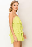 Lime Ruffle Layer Romper