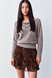 Tinsel Long Sleeve Boat Neck Sweater