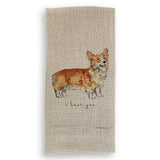 I Love You Corgi: Dishtowel