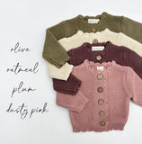 Sophia Dressy Cardigan: Dusty pink / 3-6 mo