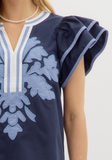 Navy & Light Blue Placard Top