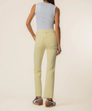 Pastel Yellow - Kelsey High Rise Ankle Flare