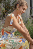 Spaghetti Tie Strap Floral Maxi Dress