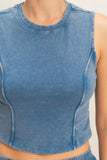 Blue Mineral Wash Tank & Pant Set