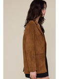 Camel Collared Double Button Jacket