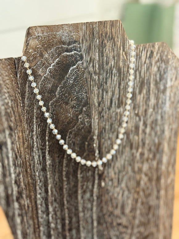 Clear Glass Bead Necklace