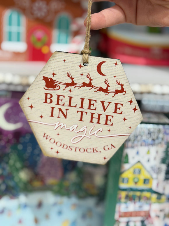 Believe in the Magic Woodstock, Ga Ornament