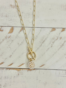 Disco Bead Toggle Necklace