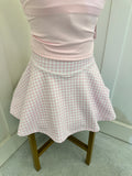 Pink Gingham Bow Back Skort