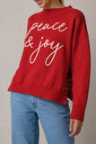Red Peace & Joy Sweater