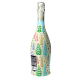 Timeless Christmas Trees Prosecco Bottle Wrap