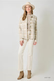 Neutral Check Pattern Shacket