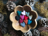 Felted Wool Heart: Snowberry White