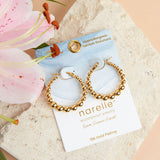 Gold Bubble Hoop Pin Catch Earring