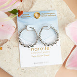 Bubble Hoop Pin Catch Earring Silver