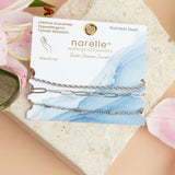 Silver - Twisted & Dainty Chain Bracelet Set
