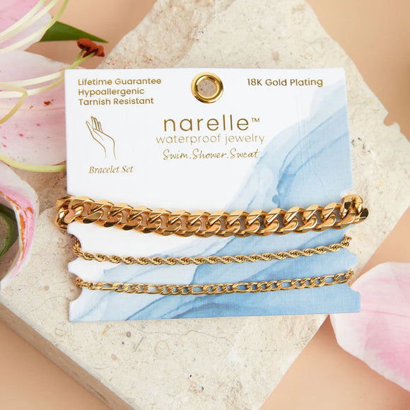 Gold - Chunky Figaro Dainty Chain Bracelet