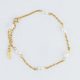 Gold - Dainty Pearl Anklet