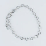 Silver - Linked Ring Anklet