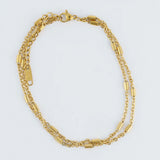 Gold - 2 Row Dainty Chain Anklet