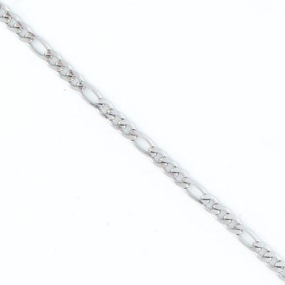 Silver - Figaro Chain Necklace