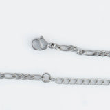 Silver - Figaro Chain Necklace