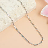 Silver - Figaro Chain Necklace