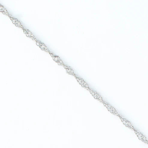 Silver - Twisted Chain Necklace