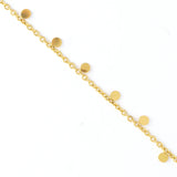 Gold - Disc Chain Necklace 16"